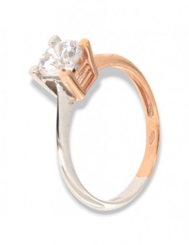 Anello Oro Bianco/Rosa Solitario 2,25GR [3774d172]