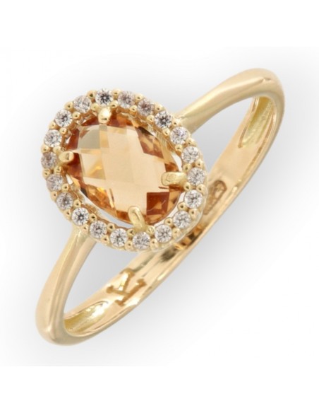 Anello Oro Giallo Principessa Gialla 7x5MM [cc20571f]