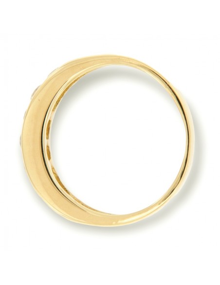 Anello Oro Giallo Fascetta 7 Zirconi [2fa8d4fe]