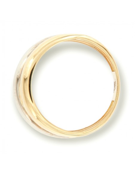 Anello Oro Giallo Oro Bianco Tre Fasce [0527c2f4]