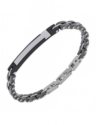 Bracciale Acciaio Catena Motociclista Piastra Cen. [f9d65552]