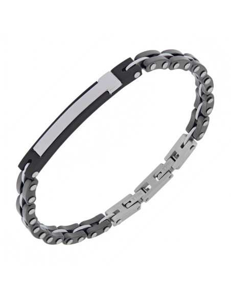 Bracciale Acciaio Catena Motociclista Piastra Cen. [f9d65552]