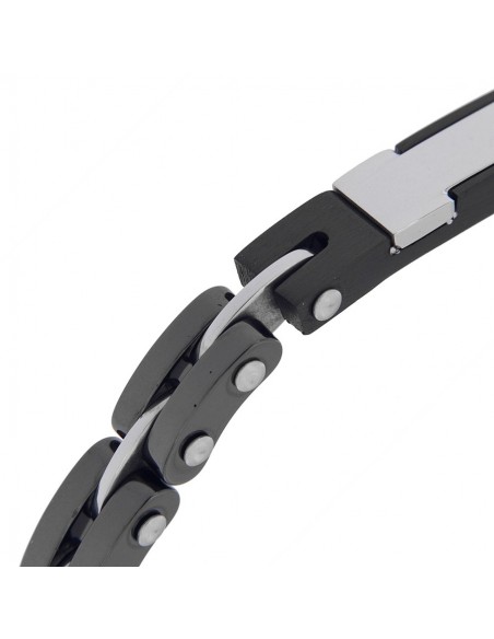 Bracciale Acciaio Catena Motociclista Piastra Cen. [37ae2686]
