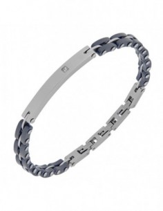 Bracciale Acciaio Catena Motociclista Piastra Zirc [20f0165f]