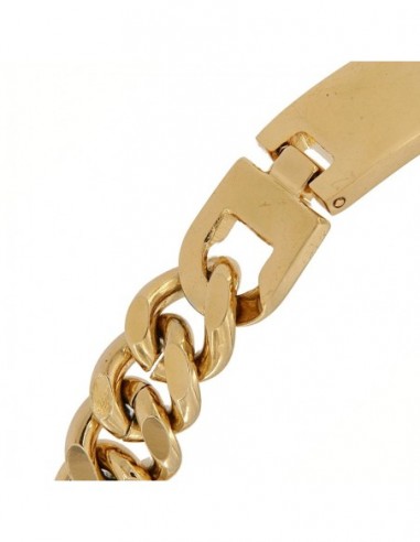 Bracciale Acciaio Grumetta Dorata Piastra Centrale [2b1c4481]