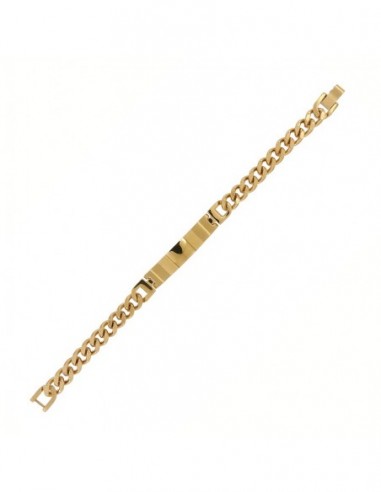 Bracciale Acciaio Grumetta Dorata Piastra Centrale [9c018585]