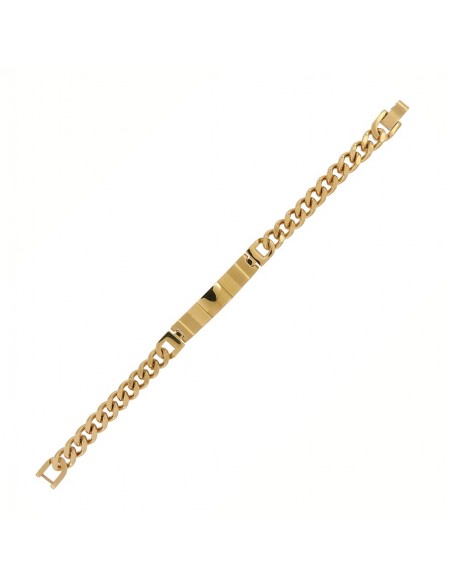 Bracciale Acciaio Grumetta Dorata Piastra Centrale [9c018585]
