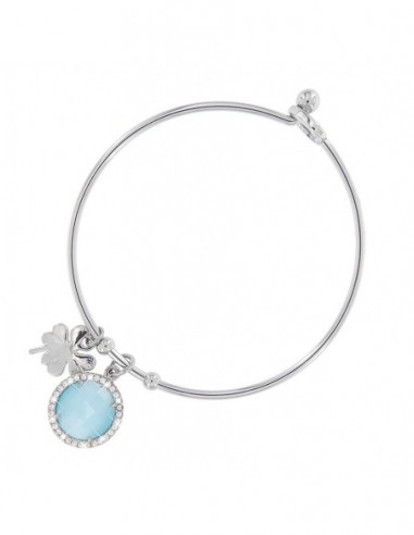 Bracciale Acciaio Schiava Tondo Quarzo Con Zirconi [41e27b37]