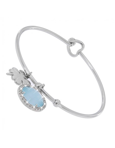 Bracciale Acciaio Schiava Tondo Quarzo Con Zirconi [751f2ae4]