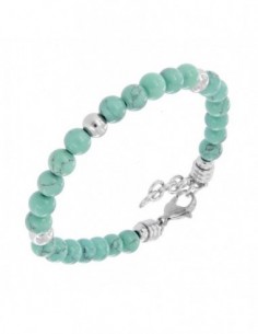 Bracciale Acciaio Sfere Verde Acqua E Argentate [25797702]