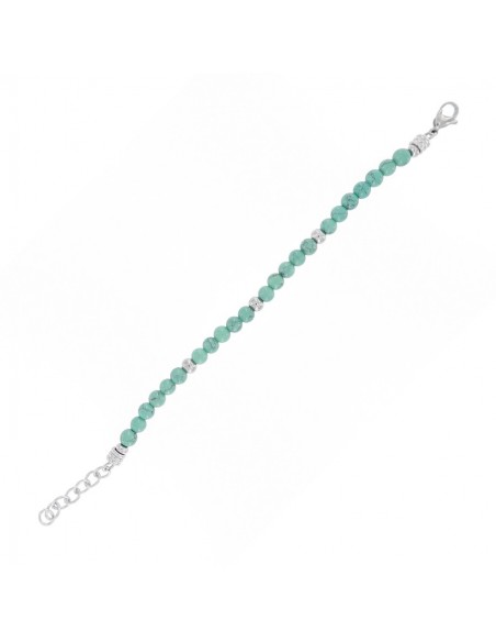 Bracciale Acciaio Sfere Verde Acqua E Argentate [51c98ded]