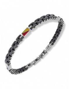 Bracciale Acciaio Catena Motociclista Bandiere [f648a7f2]