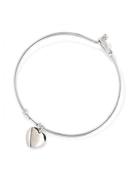 Bracciale Acciaio Schiava Tondo Pendente Cuore [2a3ea3e1]