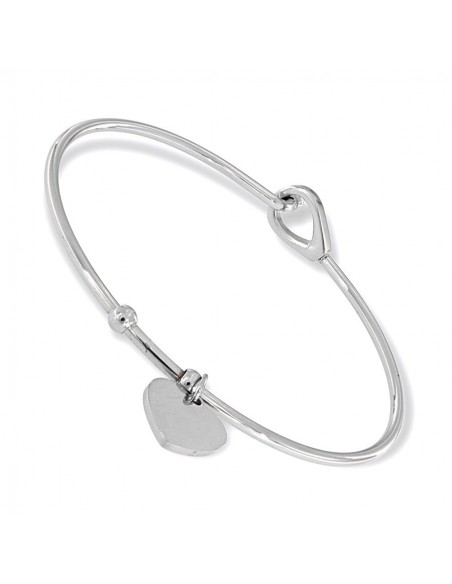 Bracciale Acciaio Schiava Tondo Pendente Cuore [45299f39]
