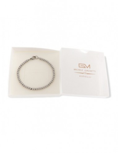 Bracciale Acciaio Sfere Diametro 4MM [c98cb125]