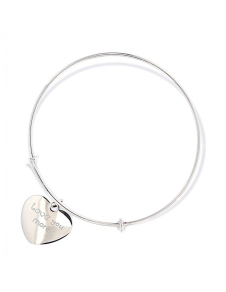 Bracciale Acciaio Schiava Tondo Cuore Scritta [f9b86ed0]