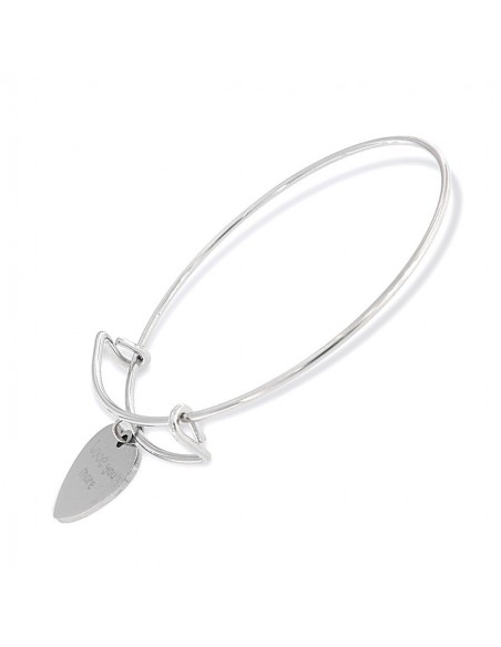 Bracciale Acciaio Schiava Tondo Cuore Scritta [514e2135]