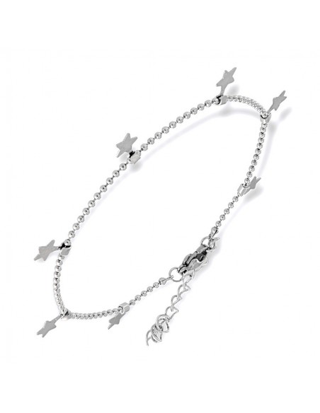 Bracciale Acciaio Sfere Con Pendenti Forma Stella [4ea5afd4]