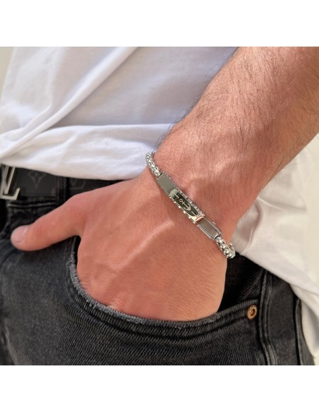 Bracciale Acciaio Piastra Centrale Ancora [0c8dd724]