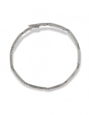 Bracciale Acciaio Piastre Unite Giuntura Dorata [9c1d37e7]