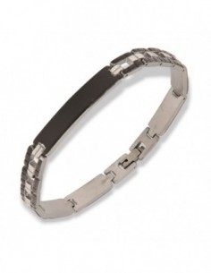 Bracciale Acciaio Piastra Centrale Nero [55a73609]