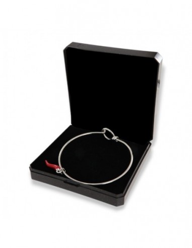 Bracciale Acciaio Schiava Ciondolo Corno Portafort [0fd651ea]