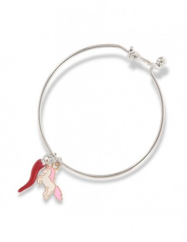 Bracciale Acciaio Schiava Ciondolo Corno/Unicorno [34b55b61]