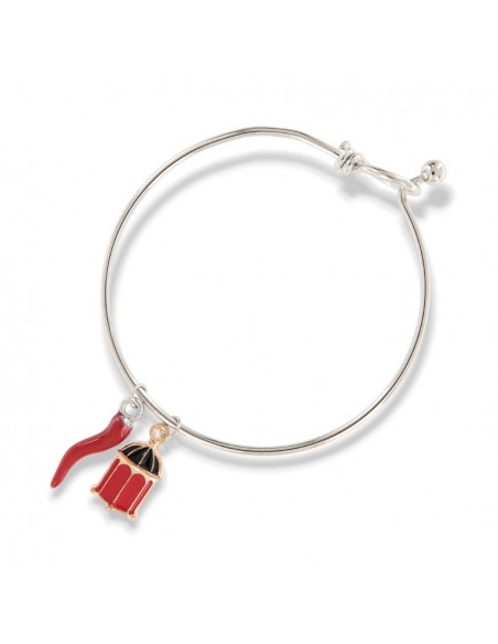 Bracciale Acciaio Schiava Corno Rosso/Casetta [5a8ed968]