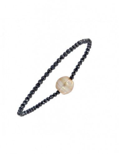 Bracciale Argento Perle Naturale Ematite [d324e2c9]