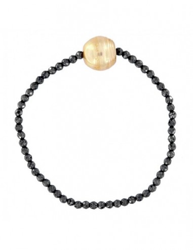 Bracciale Argento Perle Naturale Ematite [f131cab9]