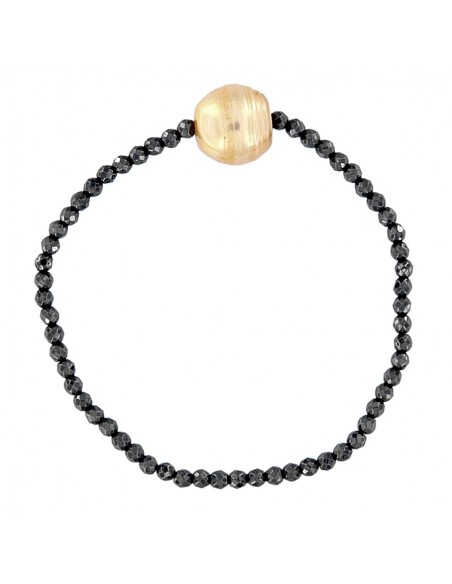 Bracciale Argento Perle Naturale Ematite [f131cab9]