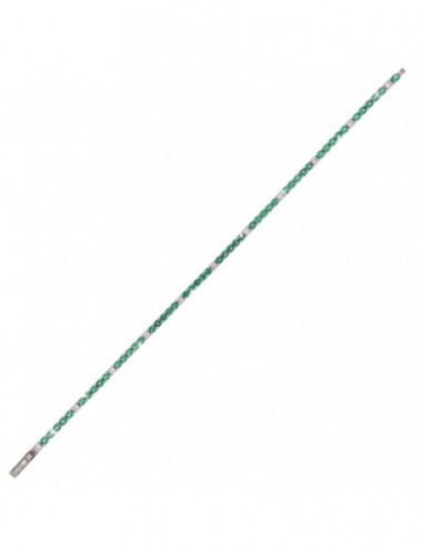 BRACCIALE ARGENTO TENNIS ZIRCONI VER/BIA 2,5 MM 19 [68e5ea95]