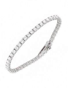 Bracciale Argento Tennis Zirconi Bianchi 3MM 16CM [dda47589]