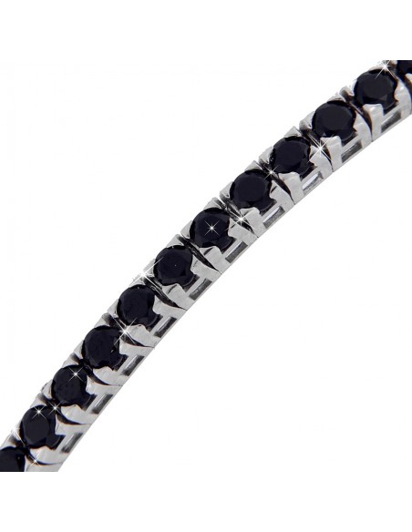 BRACCIALE ARGENTO TENNIS ZIRCONI NERI 2,5 MM 18BS [f61b721c]