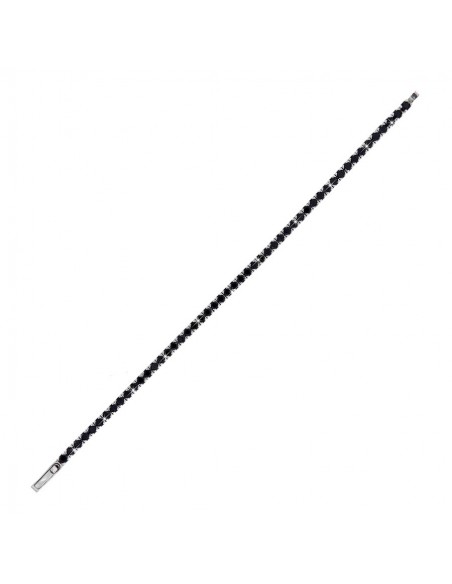 BRACCIALE ARGENTO TENNIS ZIRCONI NERI 2,5 MM 18BS [4106b318]