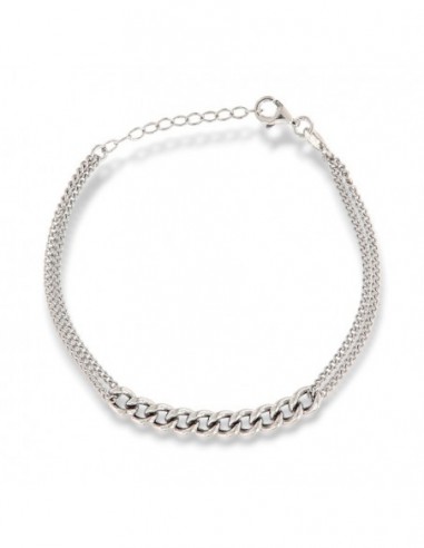 Bracciale Argento Rodiato Grumetta Centrale [d386a747]