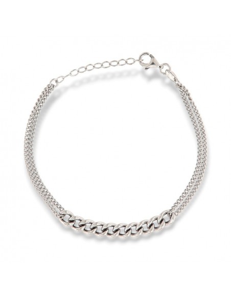 Bracciale Argento Rodiato Grumetta Centrale [d386a747]