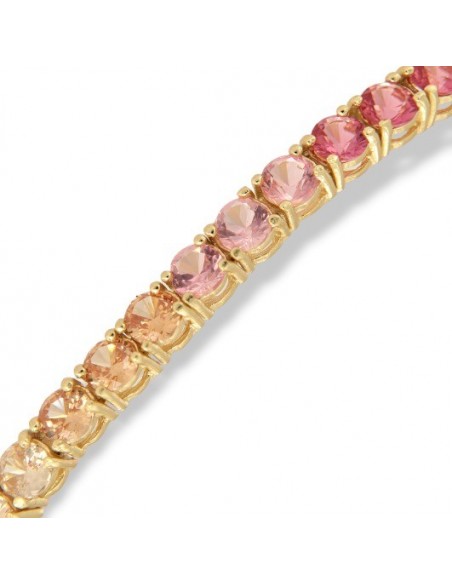 Bracciale Argento Dorato Tennis Rainbow 3MM [5f23895b]
