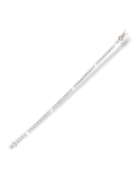 BRACCIALE ARGENTO TENNIS ZIRCONI BIANCHI 2,7MM 18 [4f5f021b]