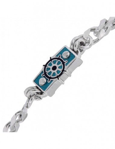 Bracciale Argento Rodiato Grumetta Con Piastra [eefe78a0]