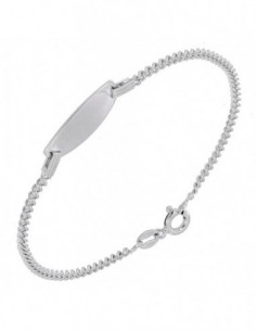 Bracciale Argento Rodiato Piastra Centrale 16 CM [5ca633b2]