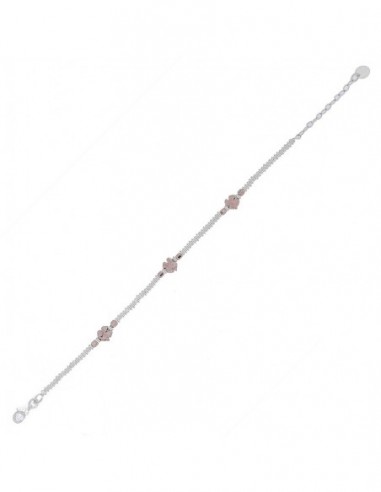 Bracciale Argento Rodiato Con Quadrifogli [7d351ead]