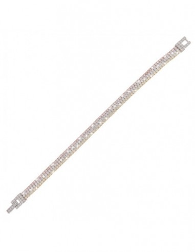 Bracciale Argento Rodiato Tennis Tre Colori [4d03ab70]