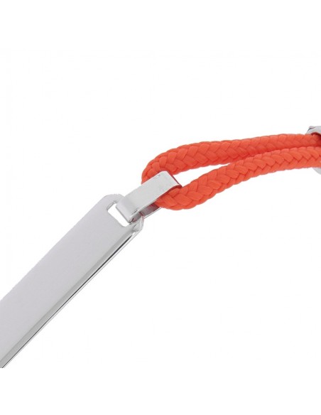 Bracciale Argento Rodiato Piastra Centale Arancio [07e0d7c1]