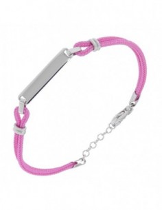 Bracciale Argento Rodiato Piastra Centale Viola [e1c25ac9]