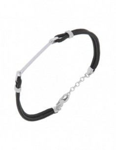 Bracciale Argento Rodiato Piastra Centale Verdone [8ff9d8c0]
