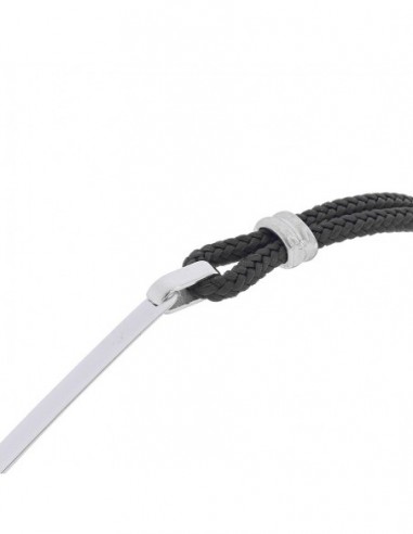 Bracciale Argento Rodiato Piastra Centale Verdone [8e15bec3]