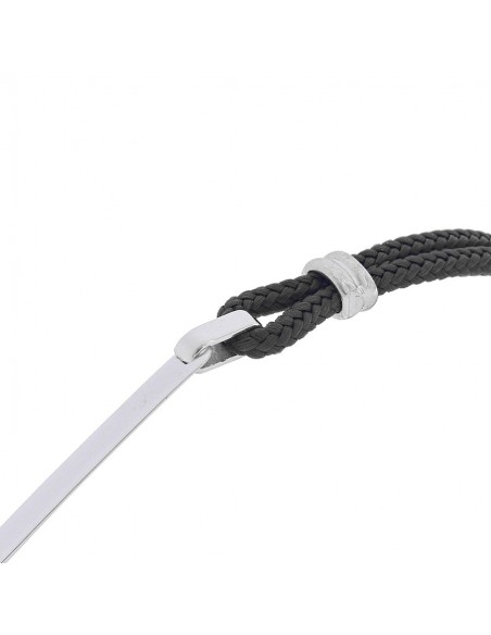 Bracciale Argento Rodiato Piastra Centale Verdone [8e15bec3]