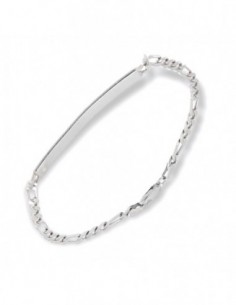 Bracciale Argento Rodiato Piastra Grumetta 3+1 [855956fc]