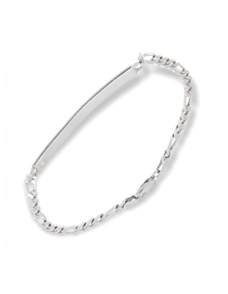 Bracciale Argento Rodiato Piastra Grumetta 3+1 [855956fc]